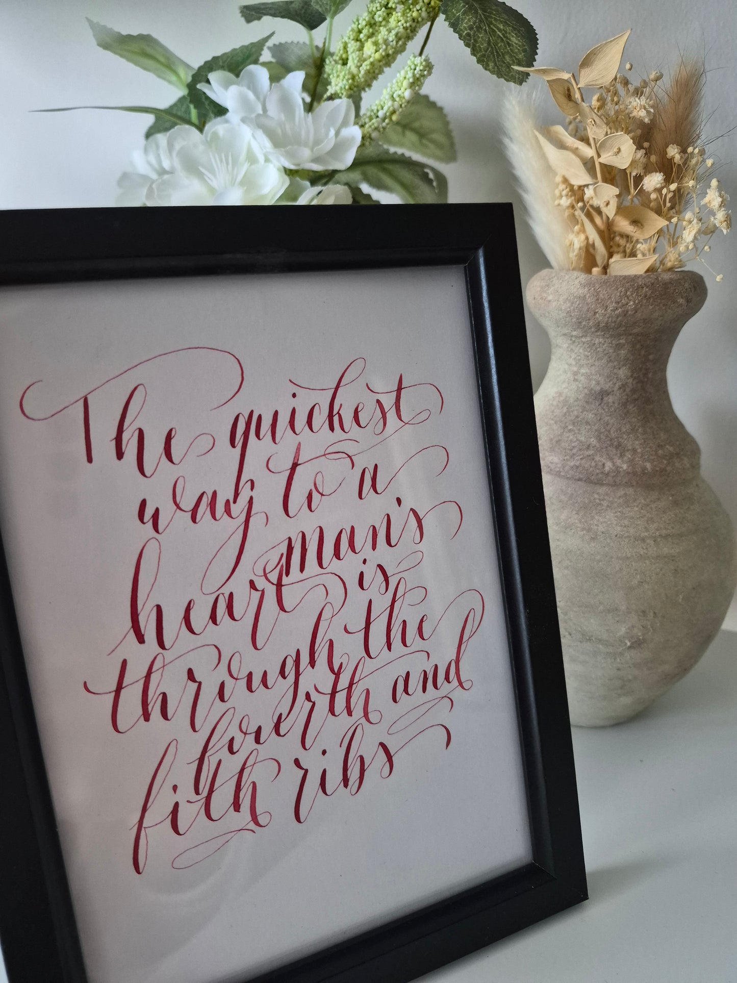 Customised A5 calligraphy piece