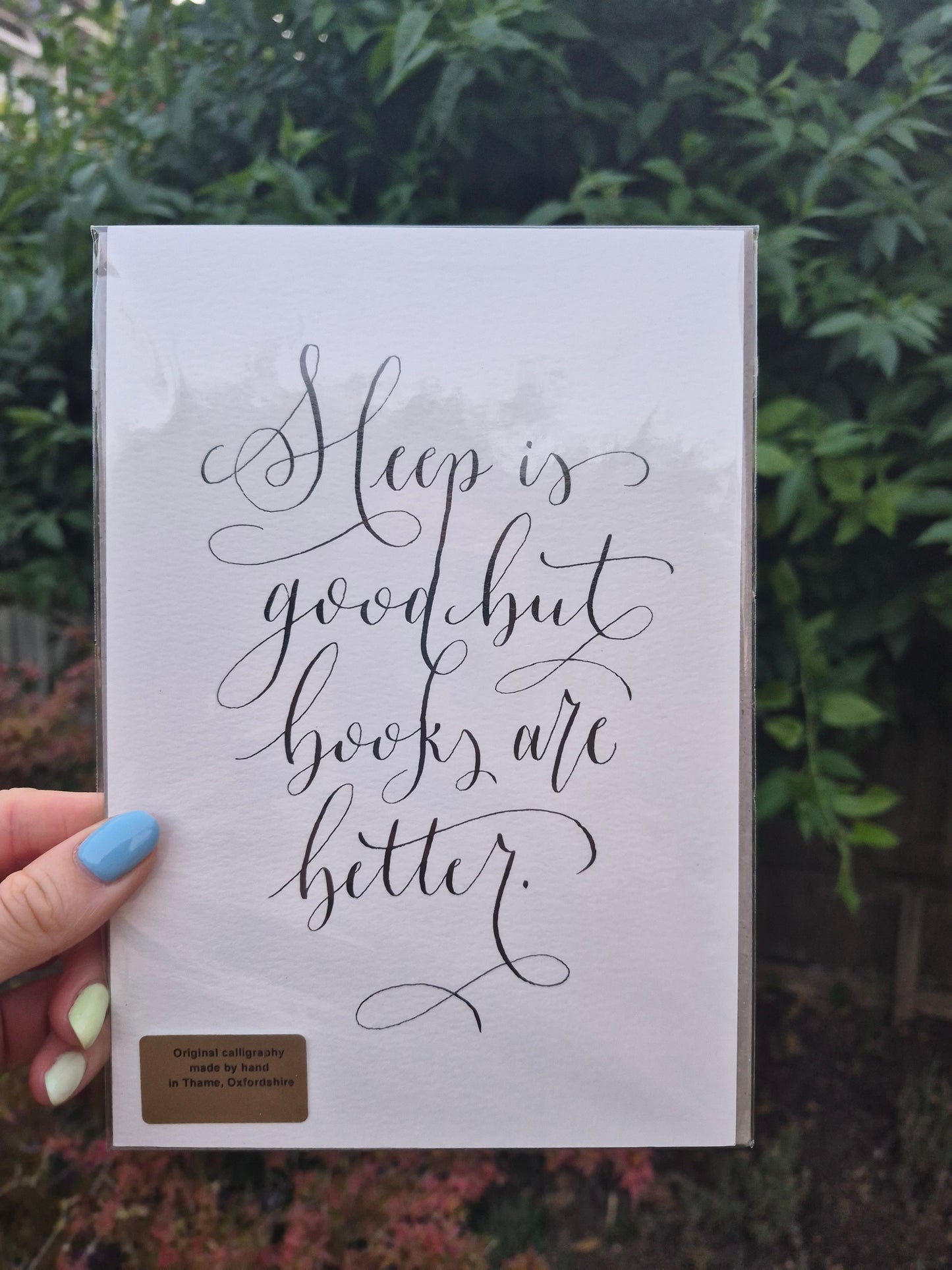 A5 Sleep is good but books are better