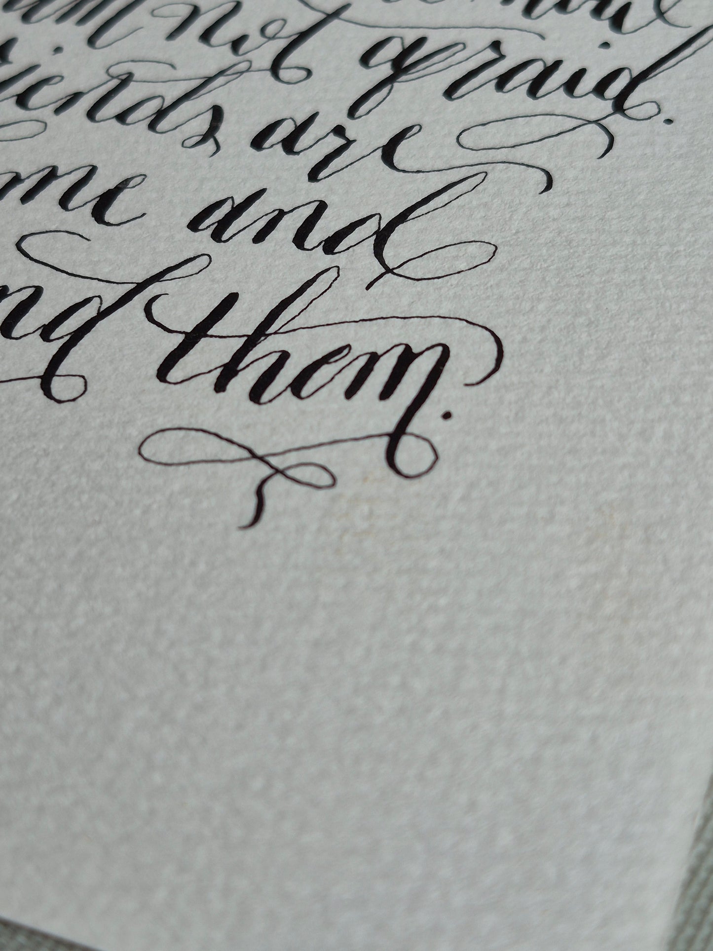 Customised A5 calligraphy piece