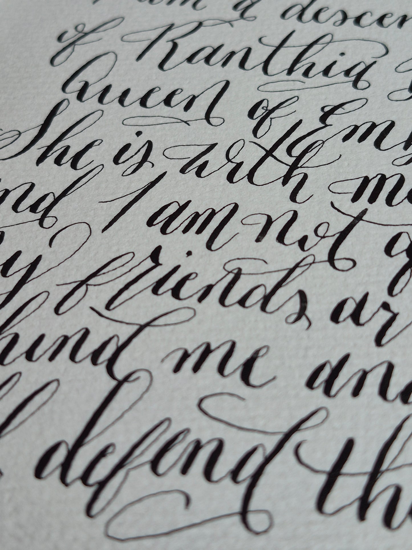 Customised A5 calligraphy piece